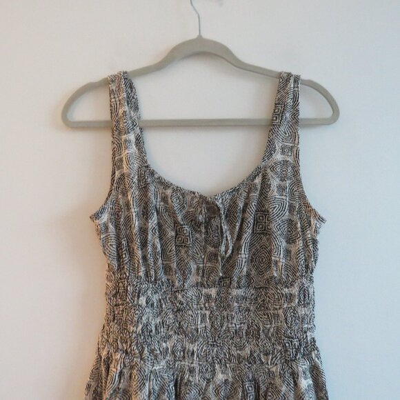 MARINE LAYER Nicole Mini Dress in Black & White Geo Summer Travel Pockets Sz XS - Picture 3 of 15